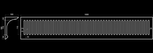 Карниз потолочный вентиляционный Artpole SK117