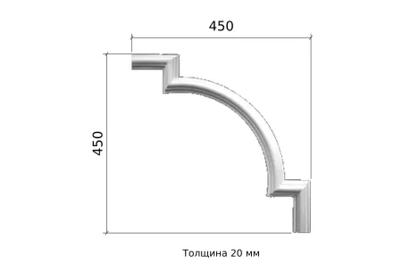 Угловой элемен Перфект AD390-14