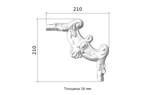 Угловой элемен Перфект AC257-12