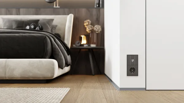 Микроплинтус L-образный с пружинами ФЕСО RAL 7045 серый Телегрей 1