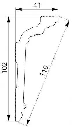 Карниз потолочный GLANZEPOL GP110
