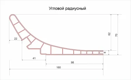 Радиусный элемент Decaro Wallpanels Wood D1102R