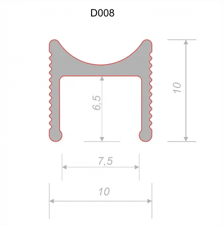 Разделительный теневой профиль D008А Черный