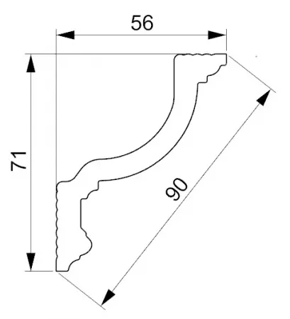 Карниз потолочный GLANZEPOL GP94