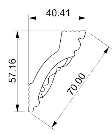 Карниз потолочный GLANZEPOL GP36