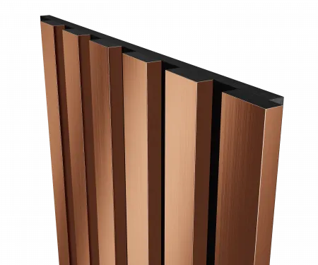 Комплект акуст.панелей, черный войлок, рейки ЭКОПОЛИМЕР красная медь/2шт/600