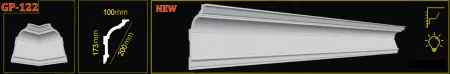 Карниз потолочный GLANZEPOL GP122
