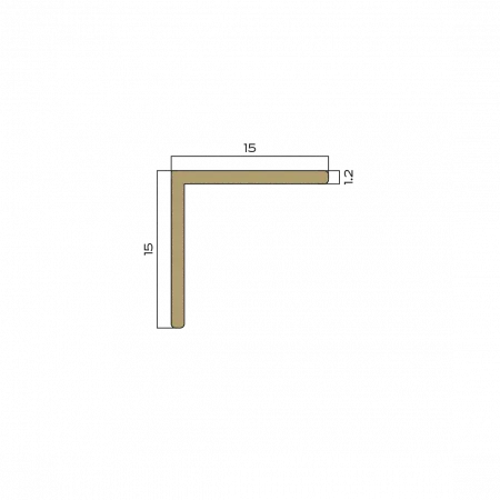 Защитный угол латунь 15x15 мм Neexy (латунь полированная)