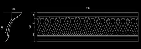 Карниз потолочный вентиляционный Artpole SK136V