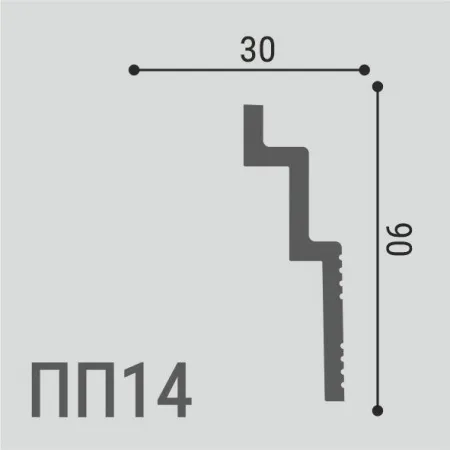 Карниз потолочный Де-Багет ПП 14 90/30