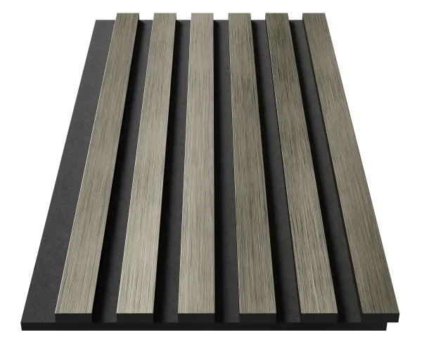 Комплект акуст.панелей, черный войлок, рейки ЭКОПОЛИМЕР платина матовая/2шт/600