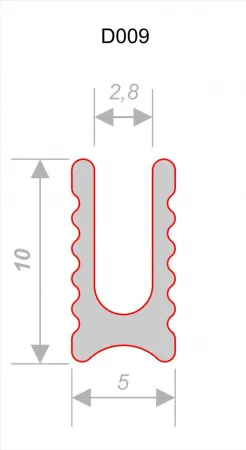 Разделительный теневой профиль D009A Латунный