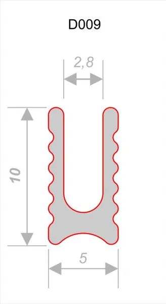 Разделительный теневой профиль D009A Медный