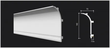 Карниз потолочный DECOR DIZAYN DD520