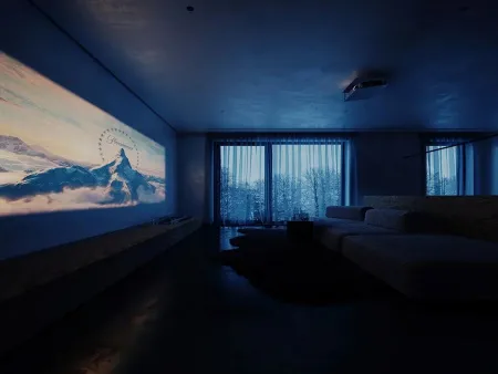 Теневой профиль потолочный GIPS под подсветку, черный муар