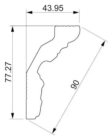 Карниз потолочный GLANZEPOL GP40