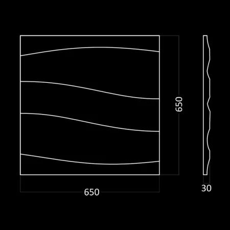 Гипсовая 3D панель Artpole SMOKE 2