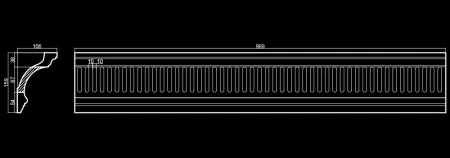 Карниз потолочный вентиляционный Artpole SK130