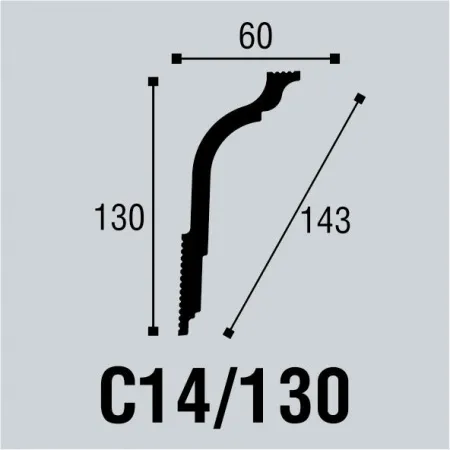 Угол внутренний Bello Deco С14/130