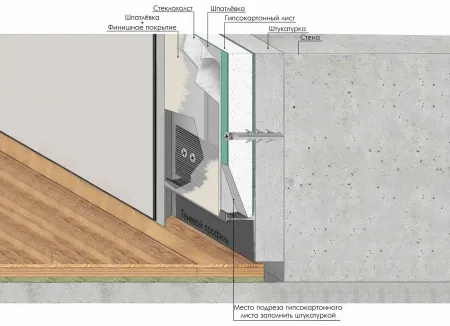 Теневой плинтус LACONISTIQ REGULAR 45 Чёрный муар