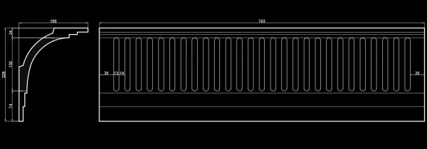 Карниз потолочный вентиляционный Artpole SK231V