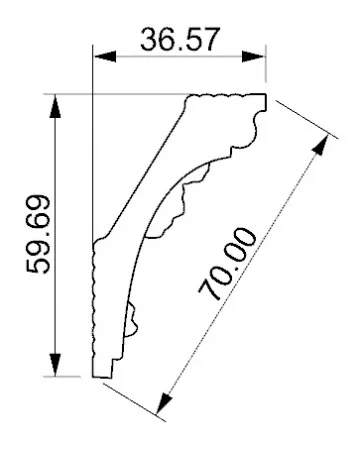 Карниз потолочный GLANZEPOL GP34