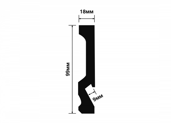 Плинтус напольный HIWOOD LB99
