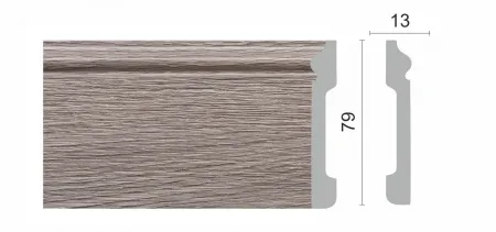 Плинтус напольный DECOR DIZAYN 005-80SH