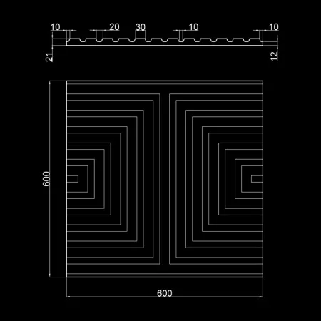 Гипсовая 3D панель Artpole VECTOR 2