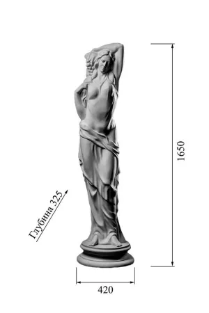 Статуя Девушка с виноградом DECORUS ST-007