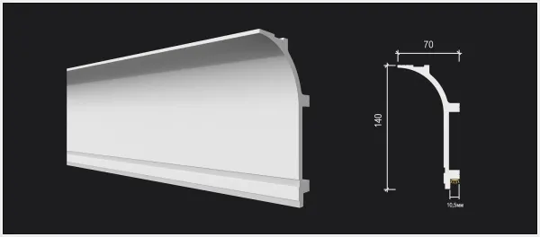 Карниз потолочный DECOR DIZAYN DD520