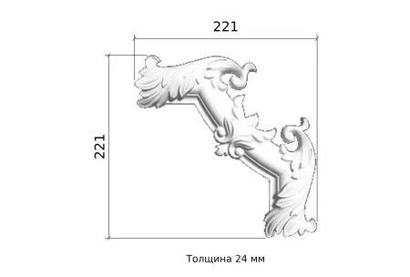Угловой элемен Перфект AD332-16