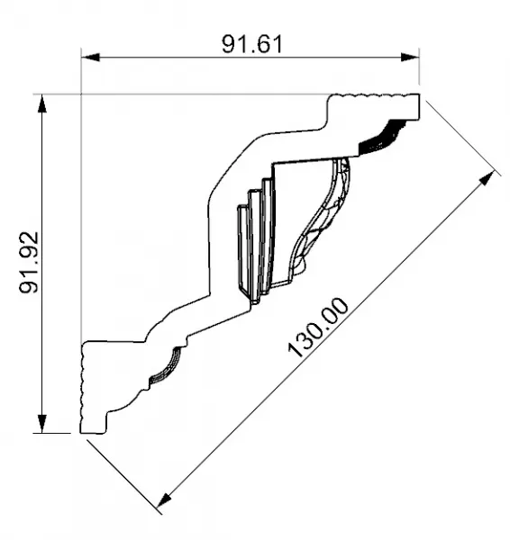 Карниз потолочный GLANZEPOL GP18