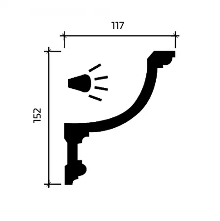 Карниз потолочный Европласт 1.50.209 Гибкий