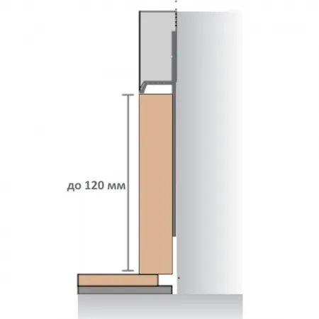 МДФ вставка скрытого плинтуса Pro Design до 120 мм 