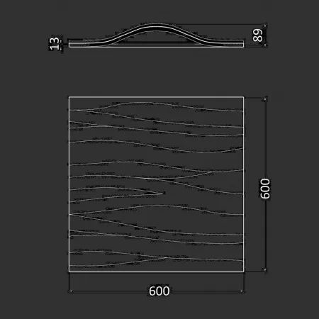 Гипсовая 3D панель Artpole Silk-2 LED RGB