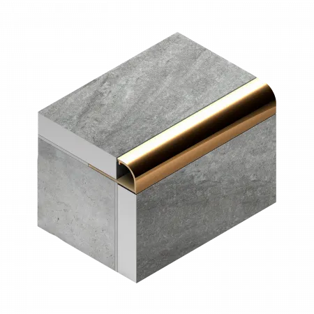 Профиль для плитки внешний 10 мм (латунь полированная)