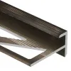 Профиль лестничный F-образный 10мм (бронза матовая)