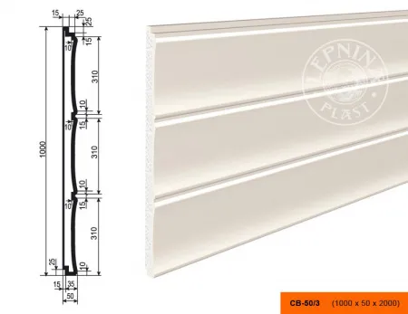 Фасадная панель накладка LEPNINAPLAST СВ-50/3