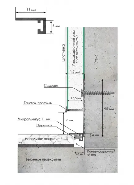 Микроплинтус LACONISTIQ Micro 11 mini Чёрный 