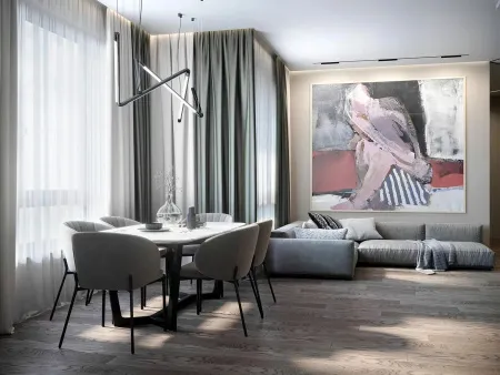 Теневой профиль потолочный GIPS под подсветку, черный муар