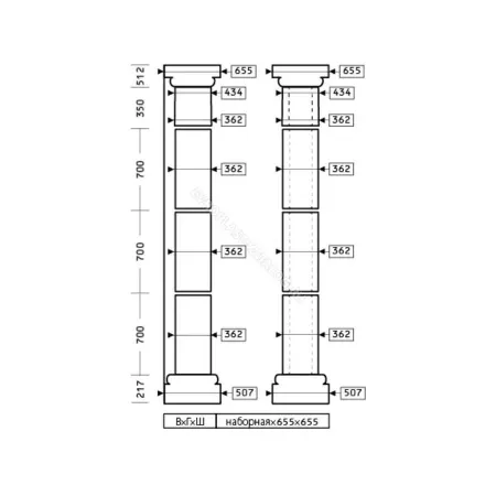 Колонна комплект Европласт 4.30.306