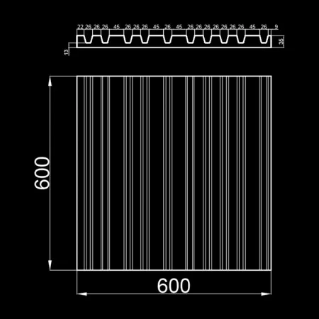 Гипсовая 3D панель Artpole BARCODE BIG 1