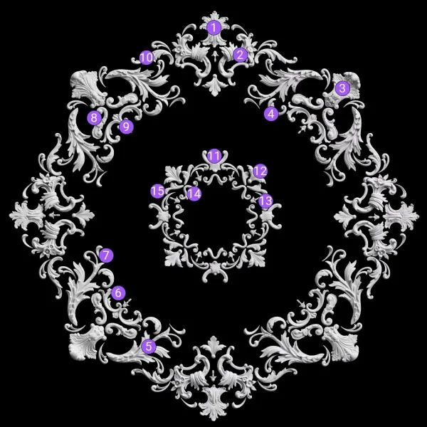 Розетка потолочная Artpole SR143N (наборная)