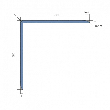 Защитный угол 30мм х 30мм NEEXY (муар антрацит)