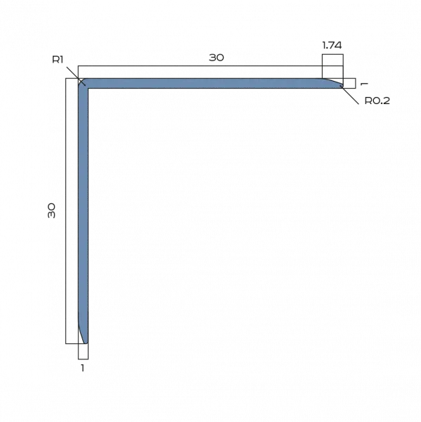 Защитный угол 30мм х 30мм NEEXY (коричневый блестящий)