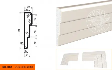 Фасадный молдинг LEPNINAPLAST МВ-145/1