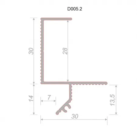 Потолочный теневой профиль D005.2A Черный