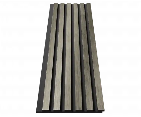 Комплект акуст.панелей, черный войлок, рейки ЭКОПОЛИМЕР платина матовая/2шт.