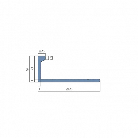 Профиль L-образный гибкий 8мм NEEXY	(бронза матовая)